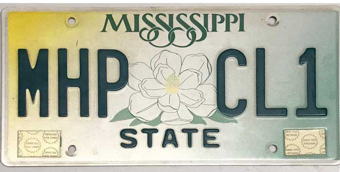 Mississippi license plate image