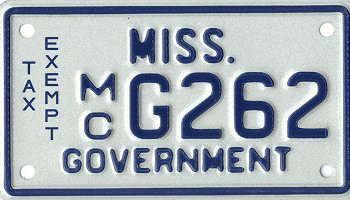 Mississippi license plate image