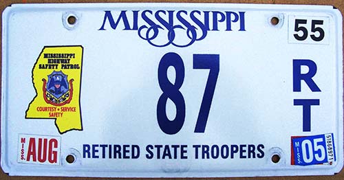 Mississippi license plate image