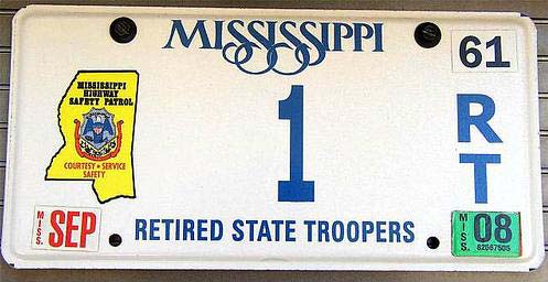 Mississippi license plate image