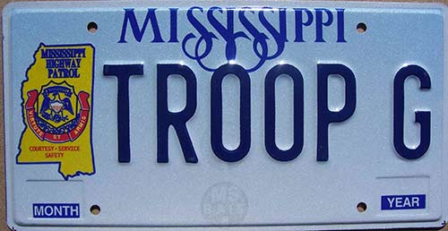 Mississippi license plate image