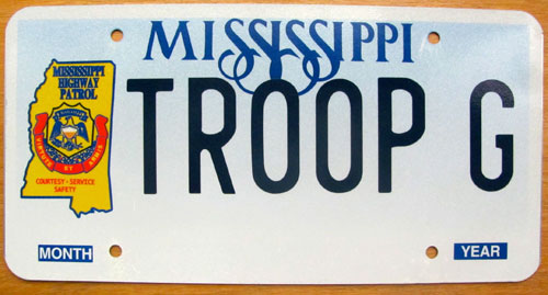 Mississippi license plate image