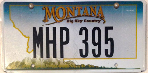 Montana license plate image