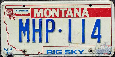 Montana license plate image