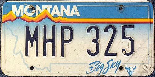 Montana license plate image