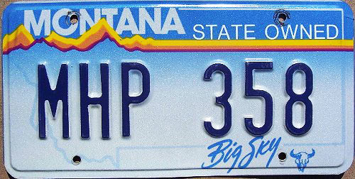 Montana license plate image