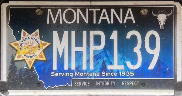 Montana license plate image