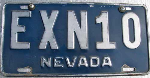 Nevada police license plate