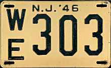 New Jersey license plate image