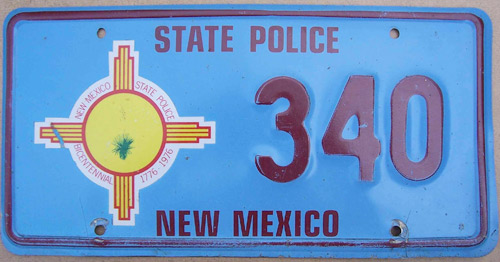 New Mexico license plate image