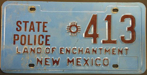 New Mexico license plate image