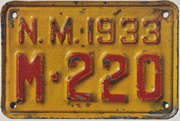 New Mexico police motorcycle license plate