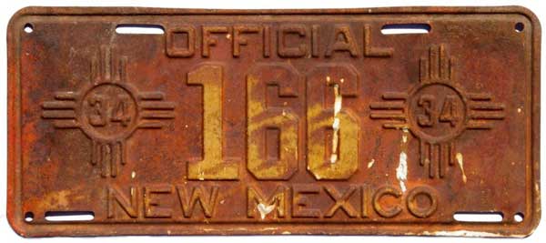 New Mexico license plate image