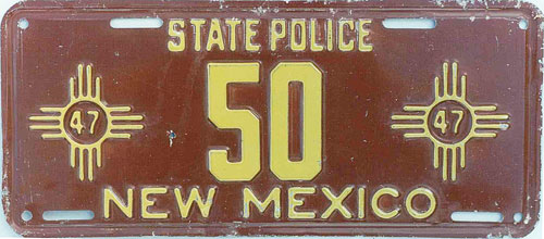 New Mexico license plate image