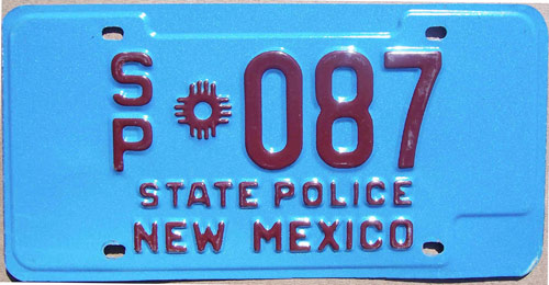 New Mexico license plate image