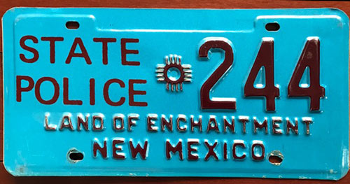 New Mexico license plate image