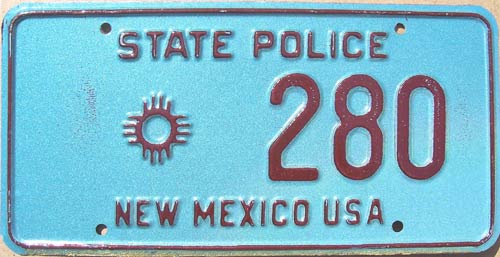 New Mexico license plate image