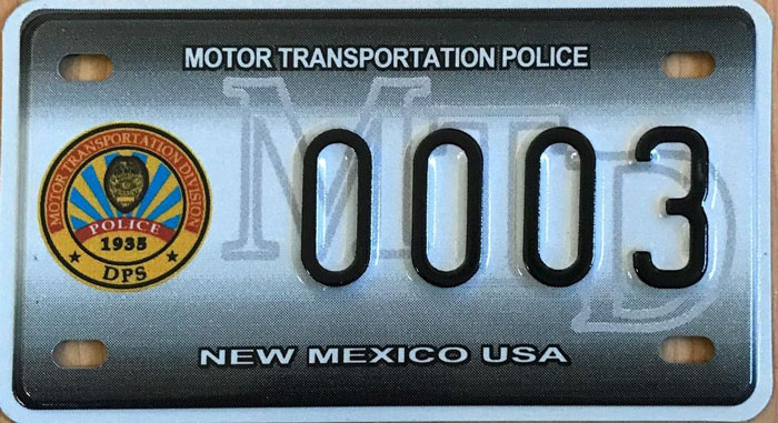 New Mexico license plate image