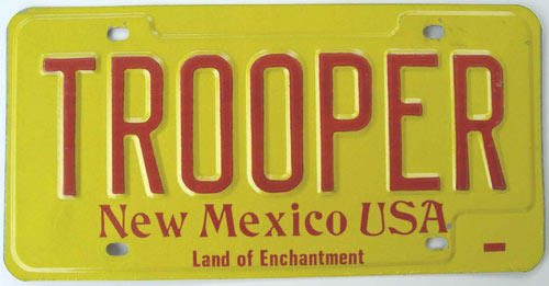 New Mexico license plate image