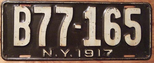 New York license plate image