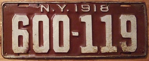 New York license plate image