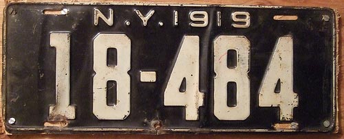 New York license plate image