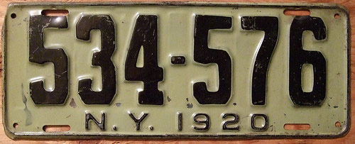 New York license plate image