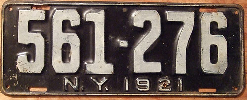 New York license plate image