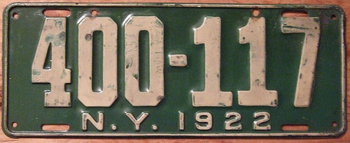 New York license plate image