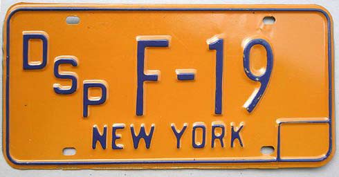 New York license plate image