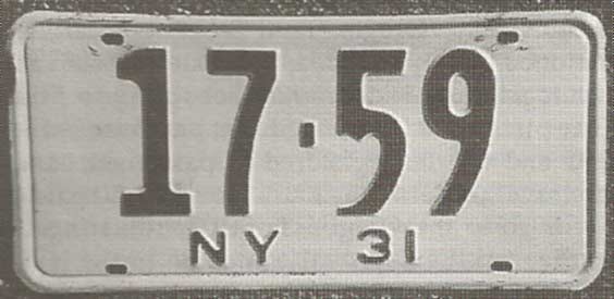 New York license plate image