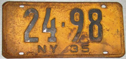 New York license plate image