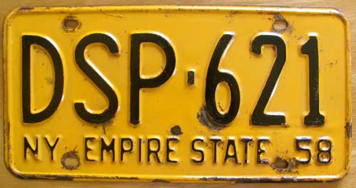 New York license plate image