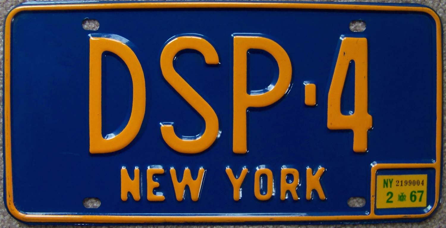 New York license plate image