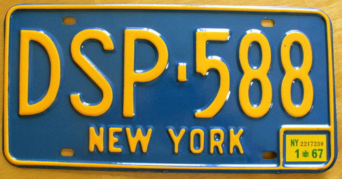 New York license plate image