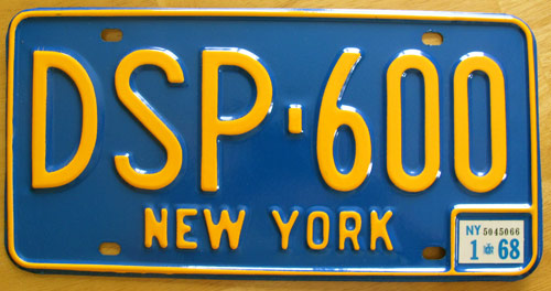 New York license plate image