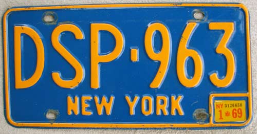 New York license plate image