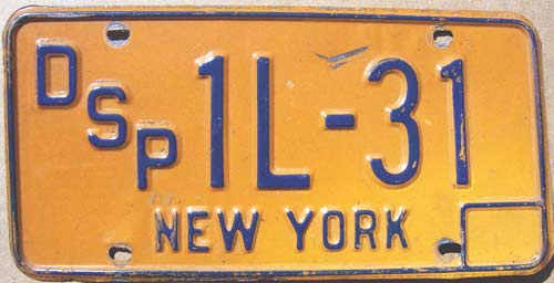 New York license plate image