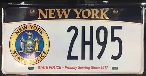 New York license plate image