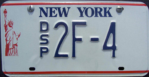 New York license plate image