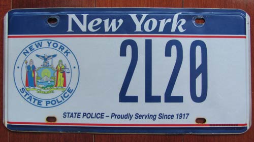 New York license plate image