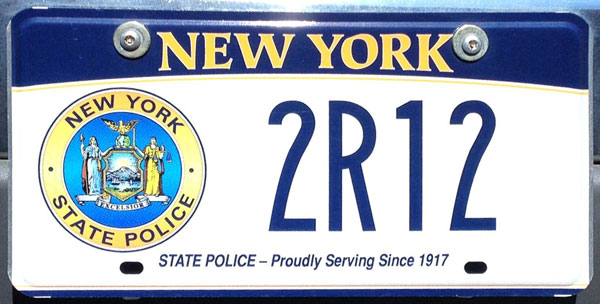 New York license plate image