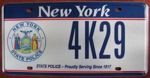 New York license plate image