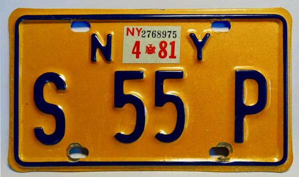 New York license plate image