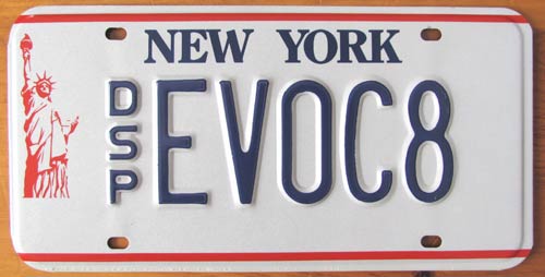 New York license plate image