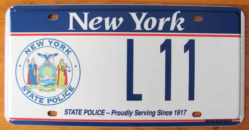 New York license plate image