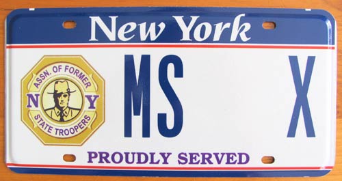 New York license plate image