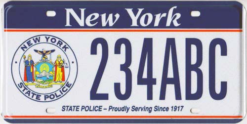 New York license plate image