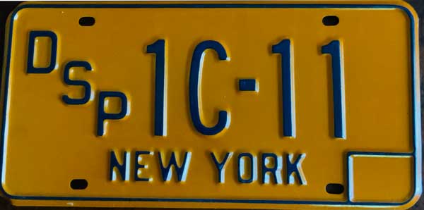 New York license plate image