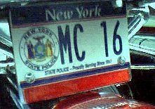 New York police motorcycle plate image